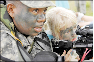Kids learn how to be Cav troops
